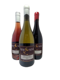Three bottles of View Wine on a white background